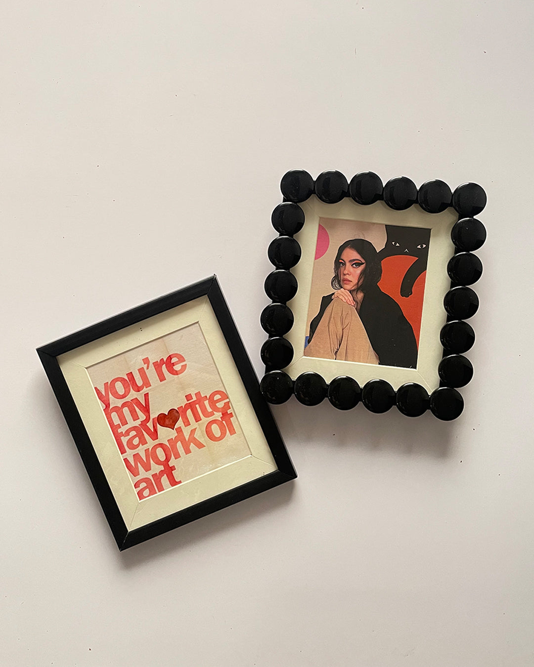 Flat lay showing both painting options