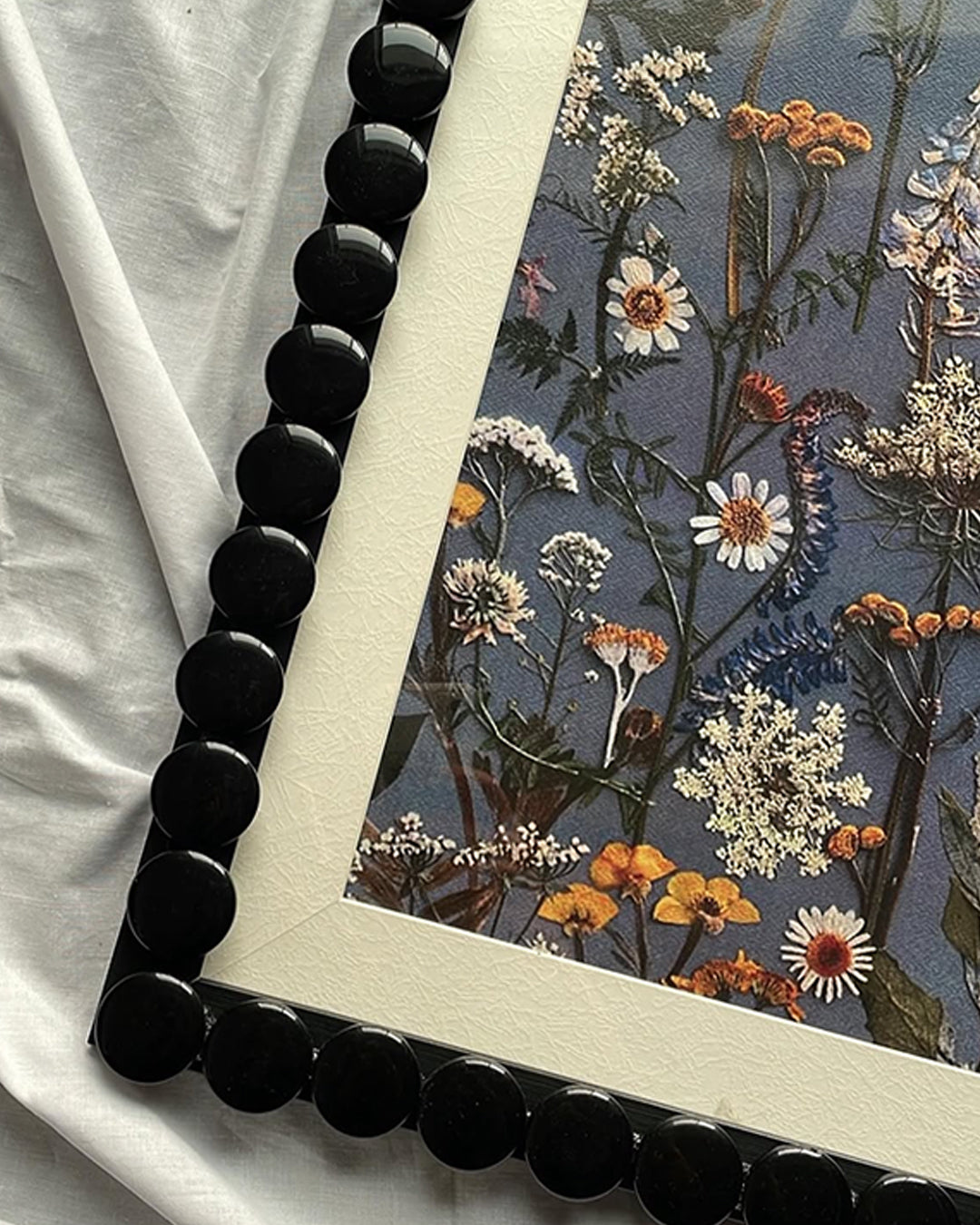 Laid on cloth for texture contrast