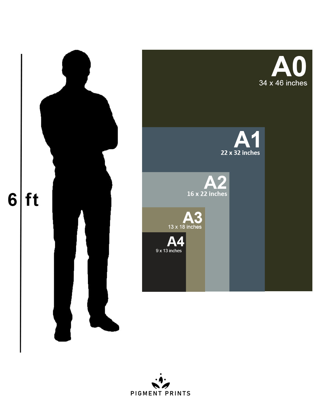 Rust Gold Vintage Frame size chart